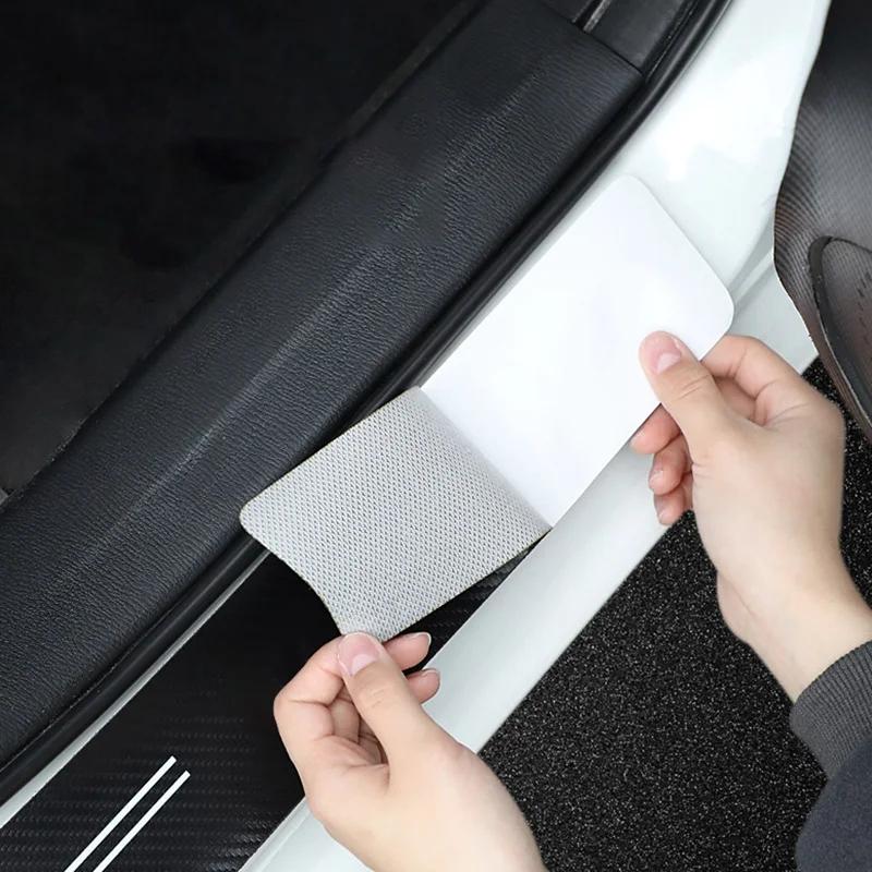 Chránič prahů dveří auta z uhlíkových vláken Samolepka Příslušenství Pro Dacia Duster Logan Sandero Stepway Dokker Spring Lodgy Jogger MCV
