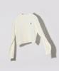 PLAC WOMEN Cable Crop Knit White