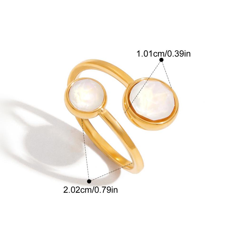  Creative Stainless Steel Geometric Line Open Ring Fashion Waterproof Unusual Trendy Textured Jewelry 2025