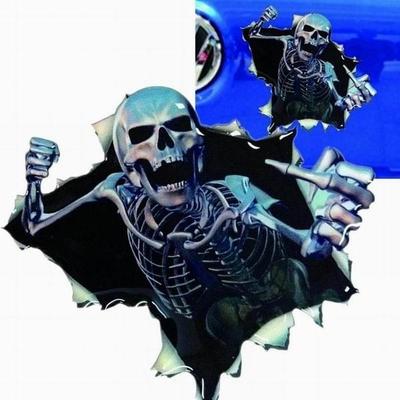 Neu Auto Vinyl Schädel Skeleton Aufkleber Lkw Fenster Wrap Decals Motorrad Lustige
