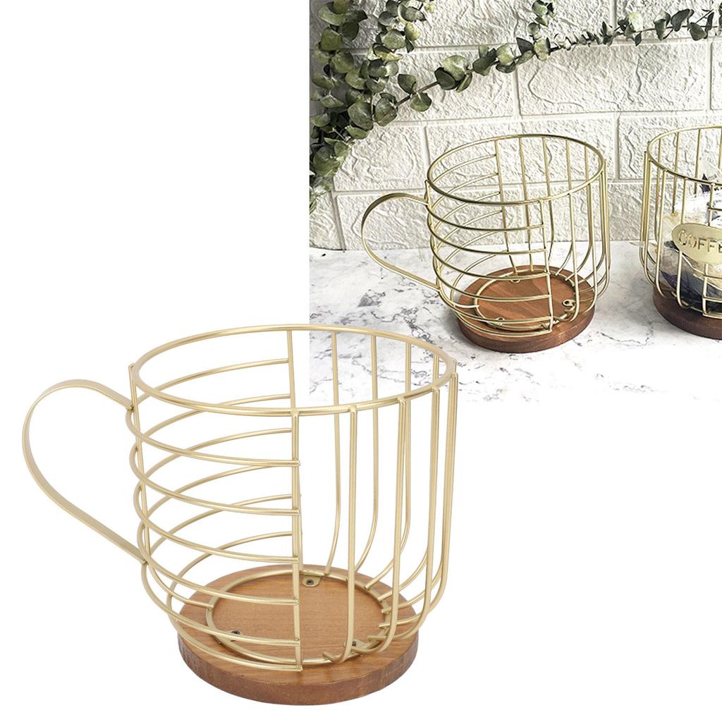 Mug Shape Coffee Pod Holder Coffee Capsule Storage Basket for Counter Coffee Bar Tabletop Kitchen Living Room