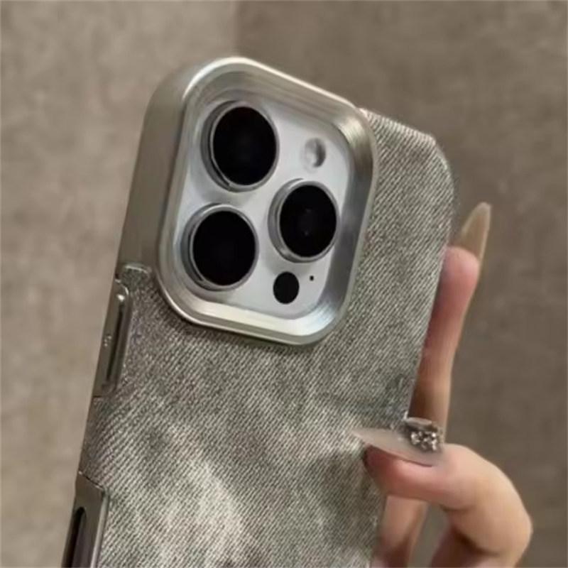 Retro Vintage Cowboy Stoffdeksel til iPhone 17 Air 16 15 14 13 12 11 Pro Max Plus Luksus Jeans Myk Støtfanger Armor Telefondeksel