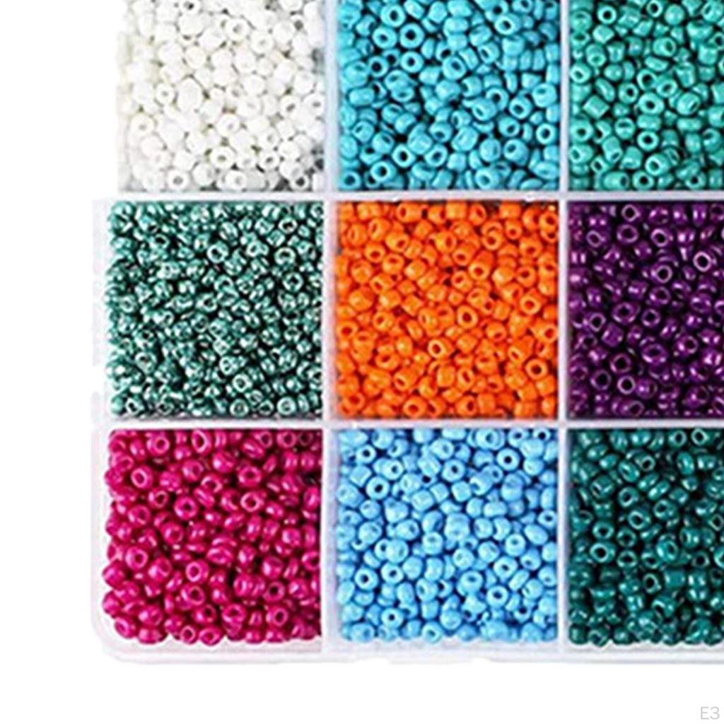 24 Colors Round Clay Spacer Beads, Mixed 2mm 3mm 4mm Glass Beads for Jewelry Making Findings,