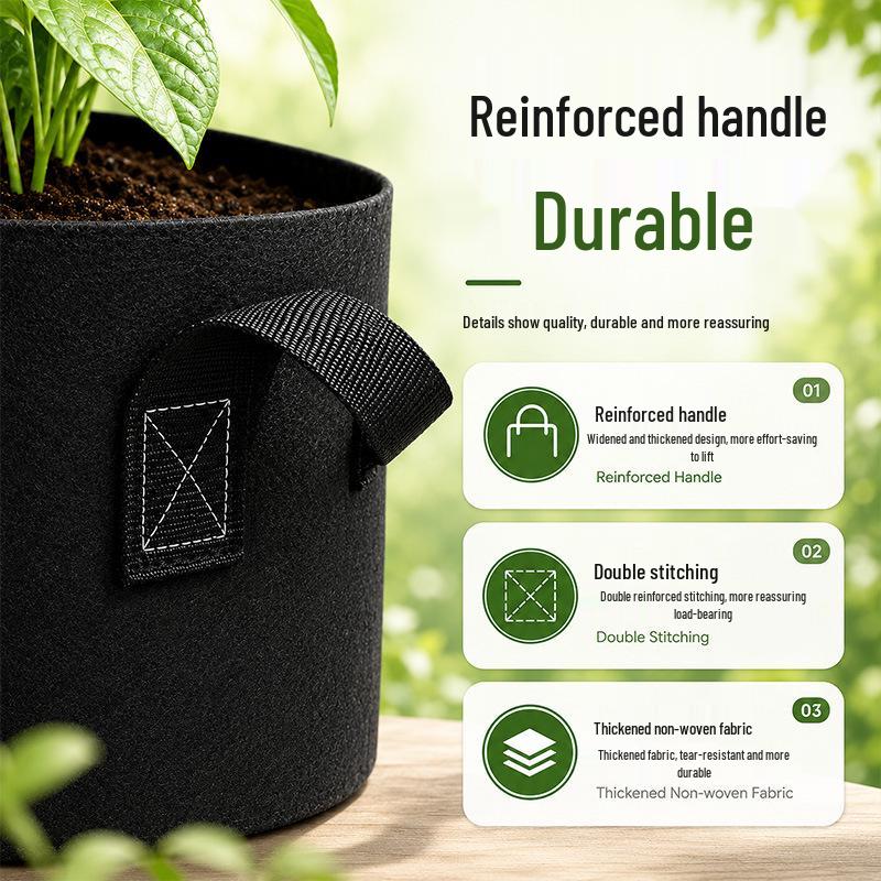 Handheld Thickened Felt Gardening and Seedling Bag for Plants, Vegetables, and Strawberries