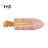Smooth Opening Hair Clip Acetate Sheet Plate Hairpin, Rounded Rhinestones Inlay Pin, Elastic Clasp for Bangs And Broken Gentle Pattern