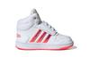 Adidas Neo Hoops 2.0 Mid Slip Resistant Mid top Skateboard Shoes White Pink Infant And Toddler FW7609