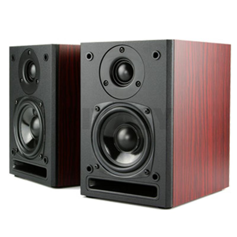 

4-дюймовый мощный домашний полочный динамик 2.0, пассивный настольный монитор, настенный объемный звук, Hi-fi Fever, Hi-Fi динамик, пара