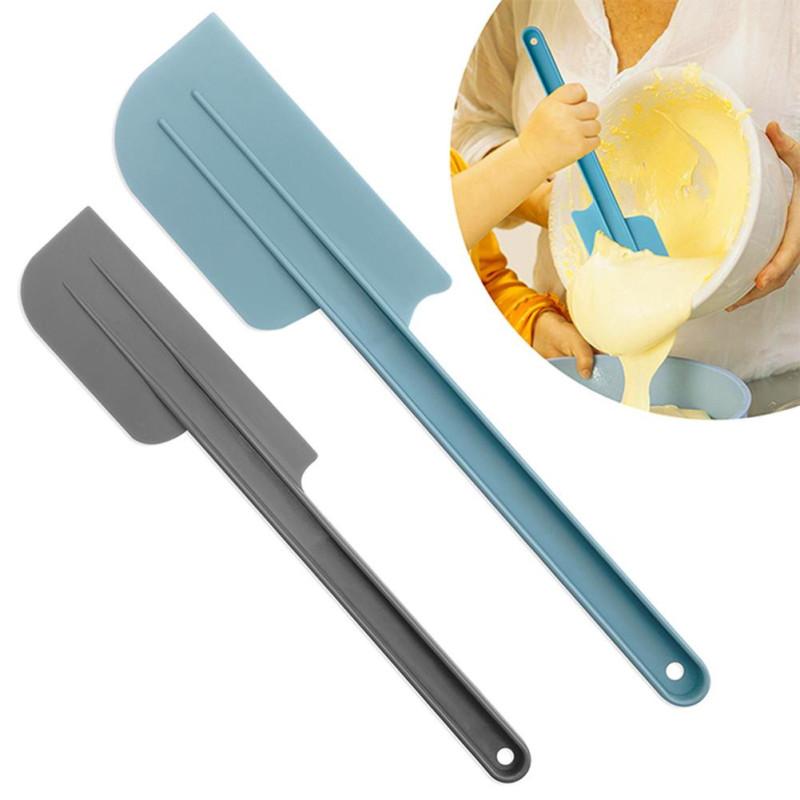 2pcs/set Plastic Spatula Long Handle Heat-resistant Cake Making Spatula Cream Baking Tools