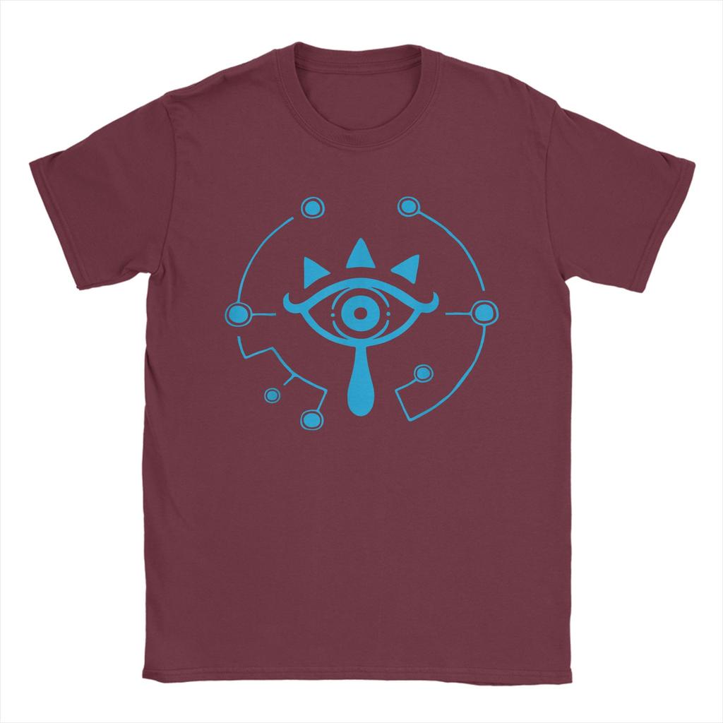 Novelty Zeldas Breath Of The Wild Sheikah Eye Logo TShirt for Unisex 100 Cotton T Shirts Short Sleeve Tee Shirt Original Tops