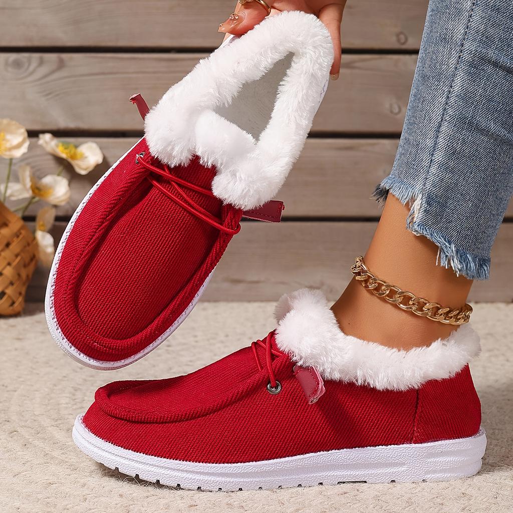 Fashion 2025 Women Casual Shoes Big Size Cotton Shoes Woman Thick Bottom Comfortable Snow Boots Female Thickened Fluff Sneakers Women