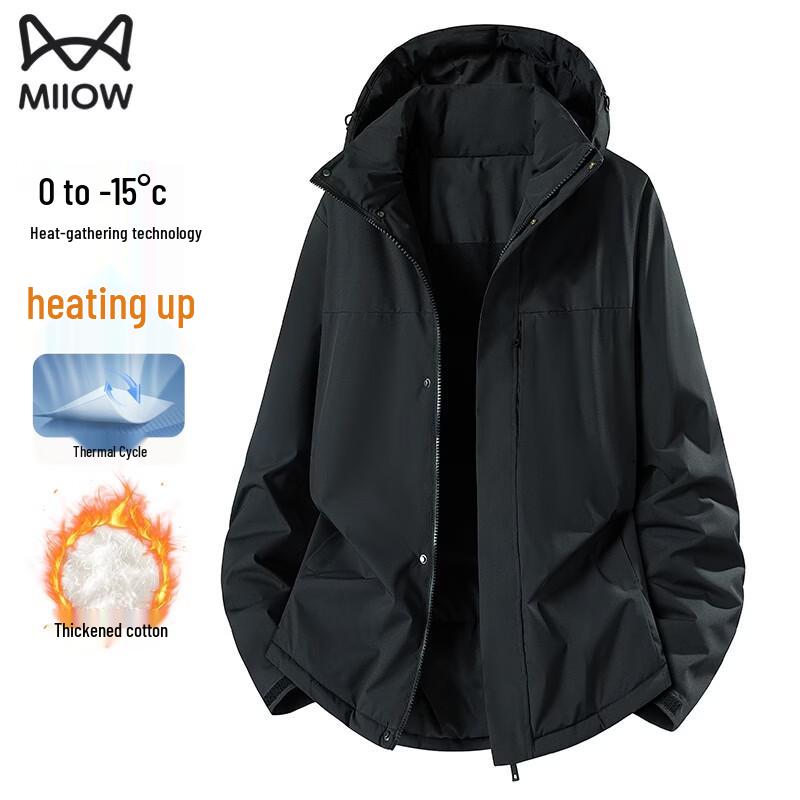 MiiOW Men s 2025 Winter Insulated Hooded Jacket 3XL