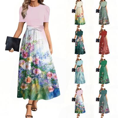 Robe d'été ample pour femme, tenue décontractée à col en V profond, chemise élégante