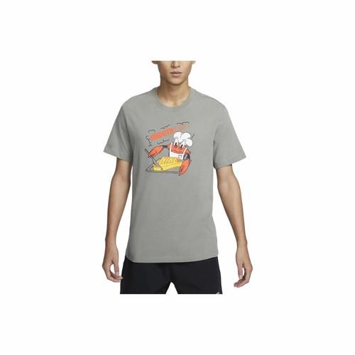 Nike Letter Cartoon Casual Sports Short-Sleeve T-Shirt for Men Gray