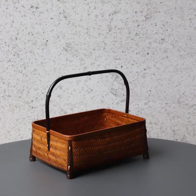 

Ru Han Handmade Purple Bamboo Lacquer Basket