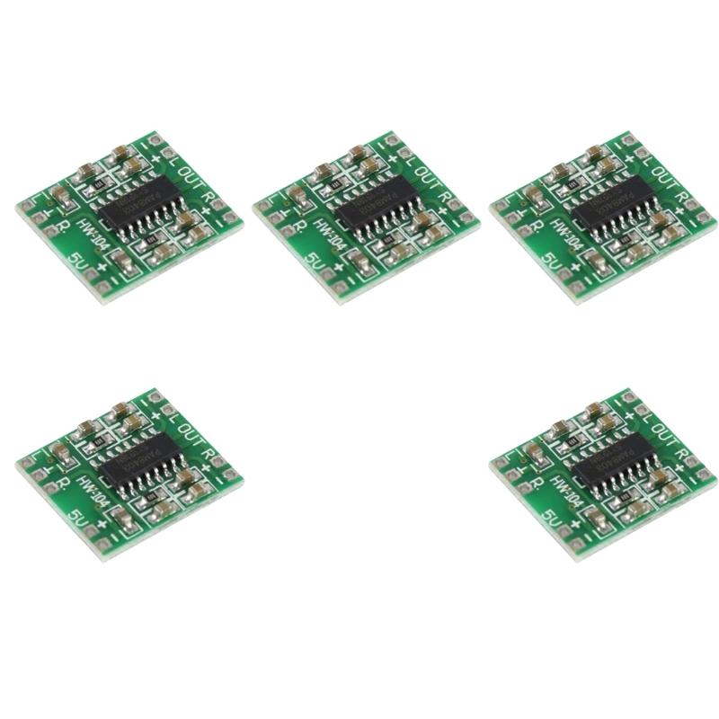5pcs Compactly 2x3W Class D Audios Amplifier Board for Small Speakers Applications USB Power Supply Audios Amplifiers