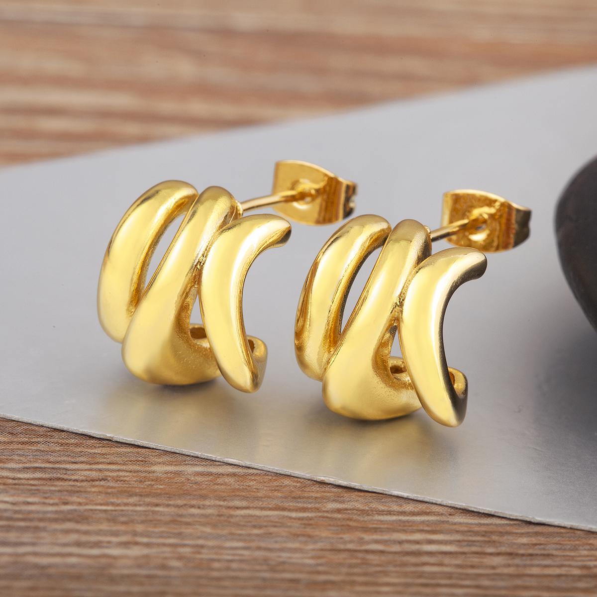 

Nidin New Arrival Retro 8 Styles Irregular Geometric Copper Stud Earrings For Women Vintage Ear Jewelry Wedding Party Fine Gifts