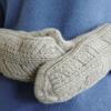 Monochrome Hand Leaf Gloves (ivory)