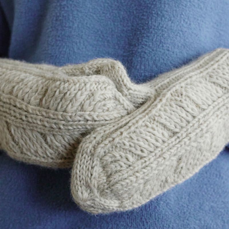 Monochrome Hand Leaf Gloves (ivory)