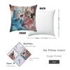 Cute Cat Printed Pillow Cover Two Cat Playing with Mobile Phone Pattern Warm Home Sofa Car Cushion Cover Decor Gifts1PC
