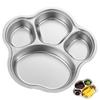 Divided Food Dish Stainless Steel Food Separation Silver 1 Pcs