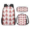 Trendy Popular New animal Starfish dolphin 3D Print 3pcs/Set Student School Bags Laptop Daypack Backpack Lunch bag Pencil Case