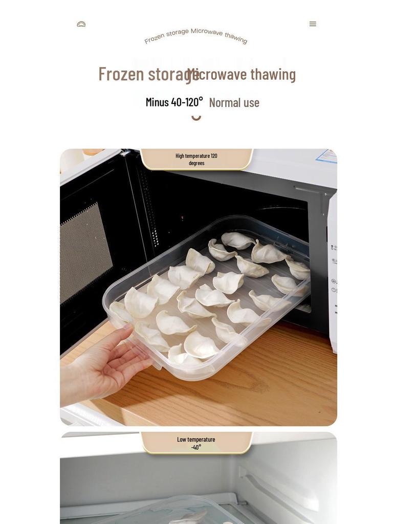 Large Capacity Multi-layer Dumpling Freezer & Fresh-Keeping Box