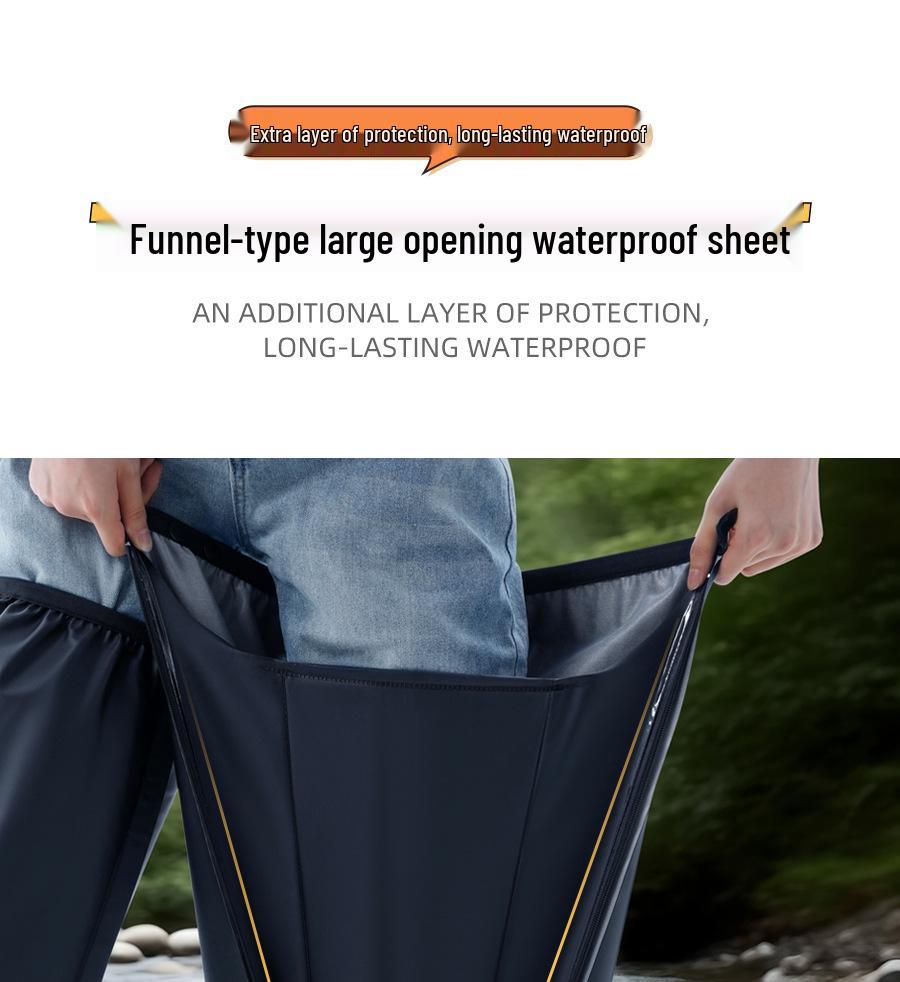 Copriscarpe da Pioggia Impermeabili Antiscivolo - Resistenti all'Usura, Protezione Sopra il Ginocchio per Uomo e Donna, Ideali per Ciclismo all'Aperto e Attività Marine.