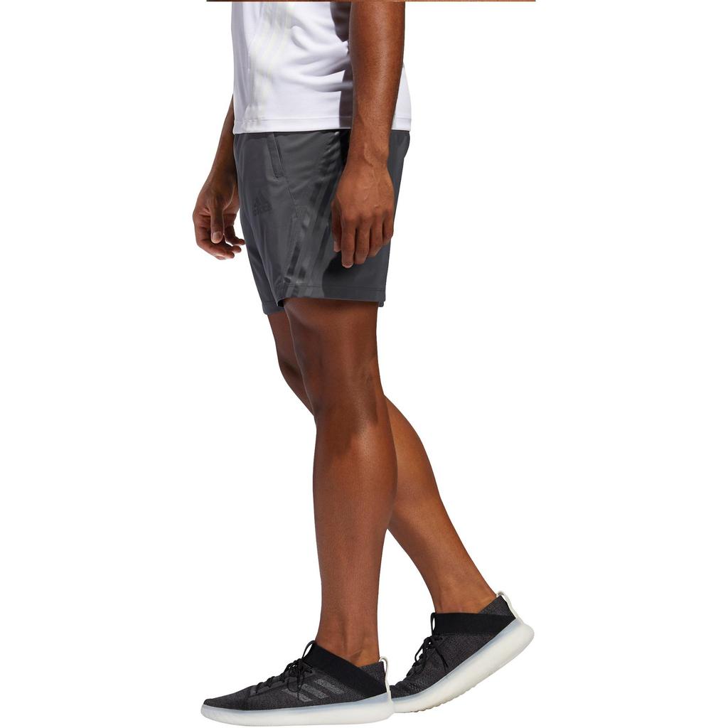 Adidas Logo Stripe Solid Color Breathable Fitness Shorts Men Shorts Grey FP7846