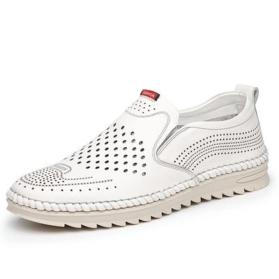 Fashion Mens Shoes Casual Luxury Brand Summer Men Loafers  Leather Moccasins Light Breathable Boat Shoes Zapatillas Hombre