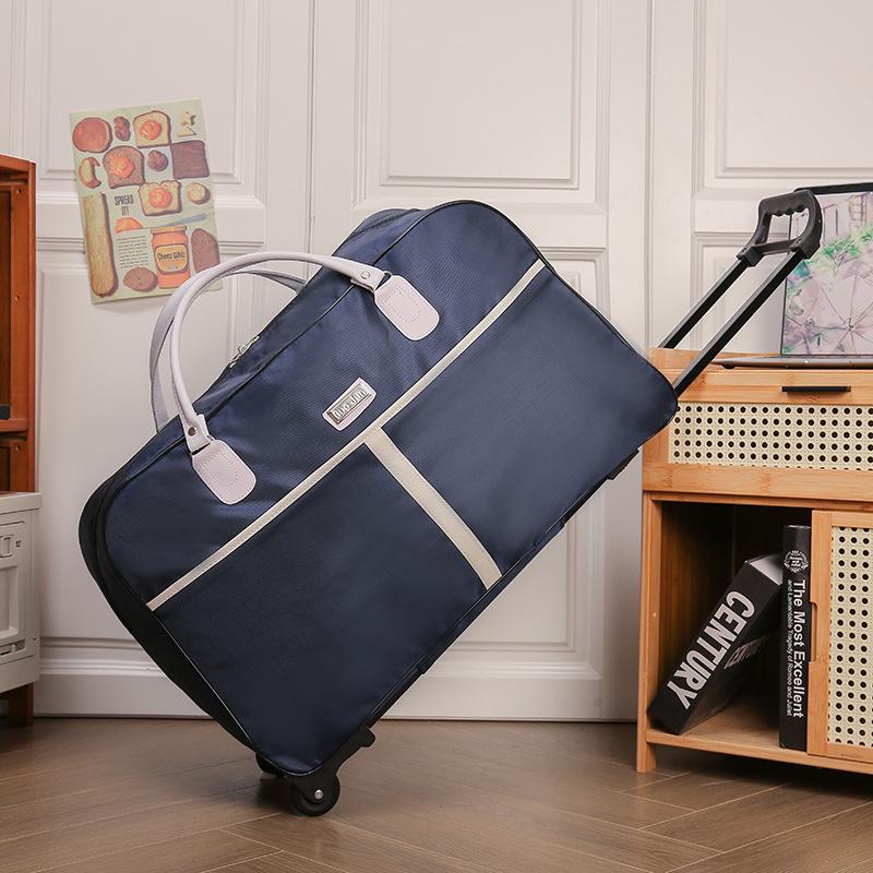 Korean Style Large Travel Trolley Bag - Lightweight, Foldable Carry-On for Women, Men & Students