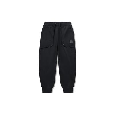 Li Ning Kung Fu Series Drawstring Cuffed Loose Casual Knitted Sports Pants Men Pants Black AKLU225-1