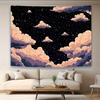 Clouds and Stars Anime Tapestry, Fantasy Galaxy Wall Hanging Decor for Bedroom, Living Room, Dorm, Gifts
