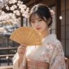 Sakura Folding Bamboo Fan Solid Color Portable Elegant Handheld Fans Retro with Tassel Kimono Fan Hanfu Accessories