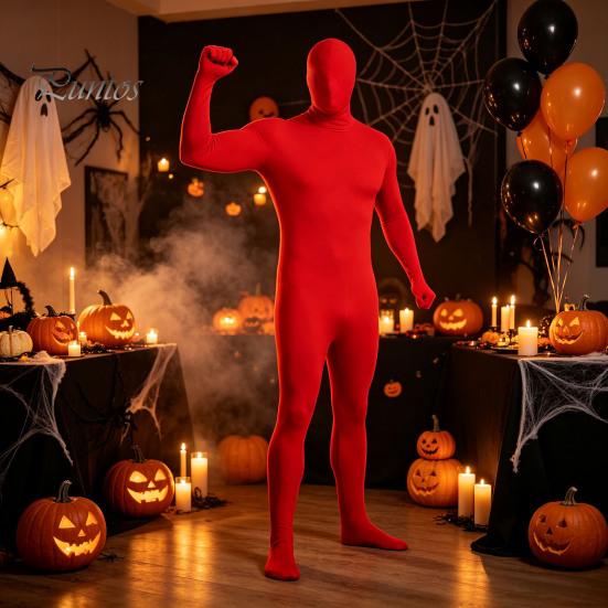 Party Cosplay Bodysuit Unisex Full Body Zentai Suit, Adults Halloween Outfit Bodysuit, Men Women Stretchy Spandex Unitard Costume