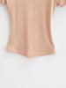 Trendy Women's Ribbed Slim Fit Short Sleeve T-Shirt with Sexy Round Neck and Straight Shoulders.