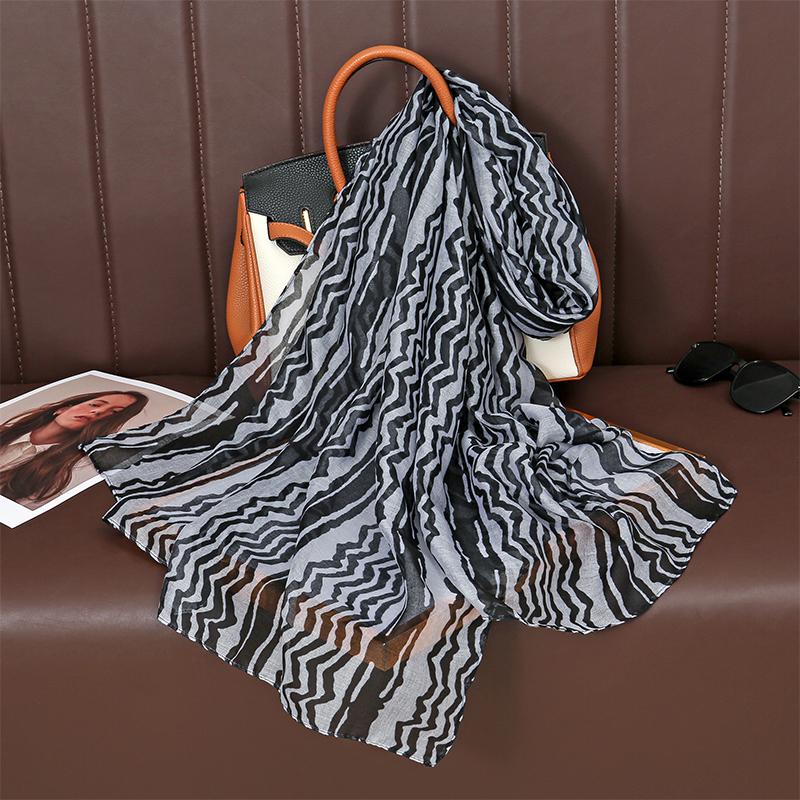 Print Design Middle East Summer New Hijab Beach Sun Protection Silk Scarves Women's Shawl Large Scarf Soft Bufanda Wrap Muslim