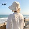 Spring Autumn Sun Hat Women Summer Hat, Back Bowknot Fisherman Wide Brim UV Protection Travel Bucket for Outdoor Hiking Fishing Beach Use Casual