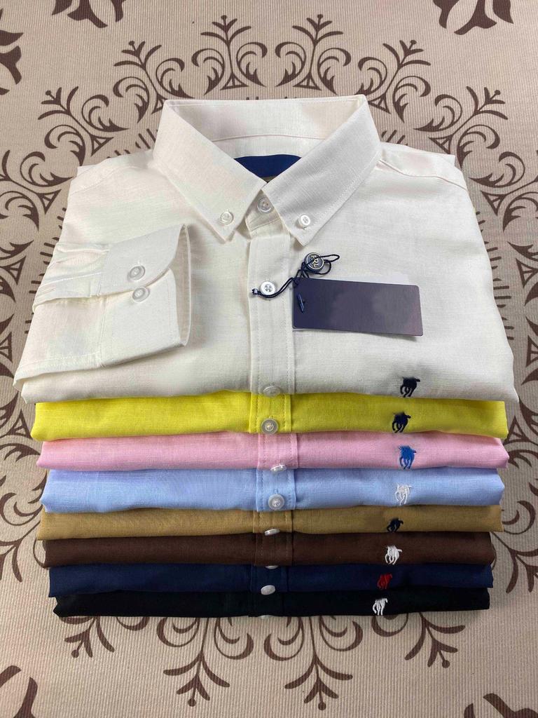 RL Ralph Lauren Dámské lněné polo tričko s logem Little Pony - Dlouhý rukáv, Vyšívané, Ochrana proti slunci, Jaro/Podzim.