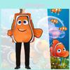Fantasia de Peixe-Palhaço do filme Procurando Nemo para Crianças, feita em poliéster de alta qualidade para apresentações no palco.