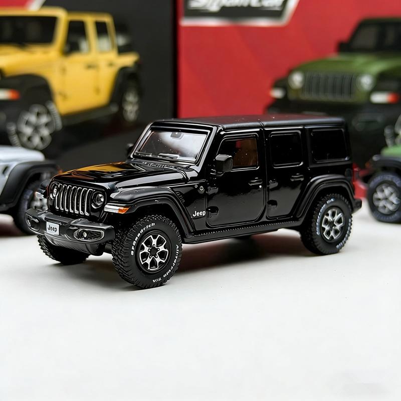 1:64 Jeeps Wrangler Rubicon SUV Alloy Car Model Diecasts Metal Off-road Vehicles Car Model Simulation Miniature Scale Kids Gifts ALQ1