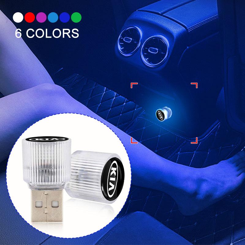 Car Styling USB Atmosphere Light Portable Car Mini LED Lamp For KIA Ceed Rio Sportage R K2 K3 K4 K5 K6 Soul Opeima Ceed Sorento Cerato