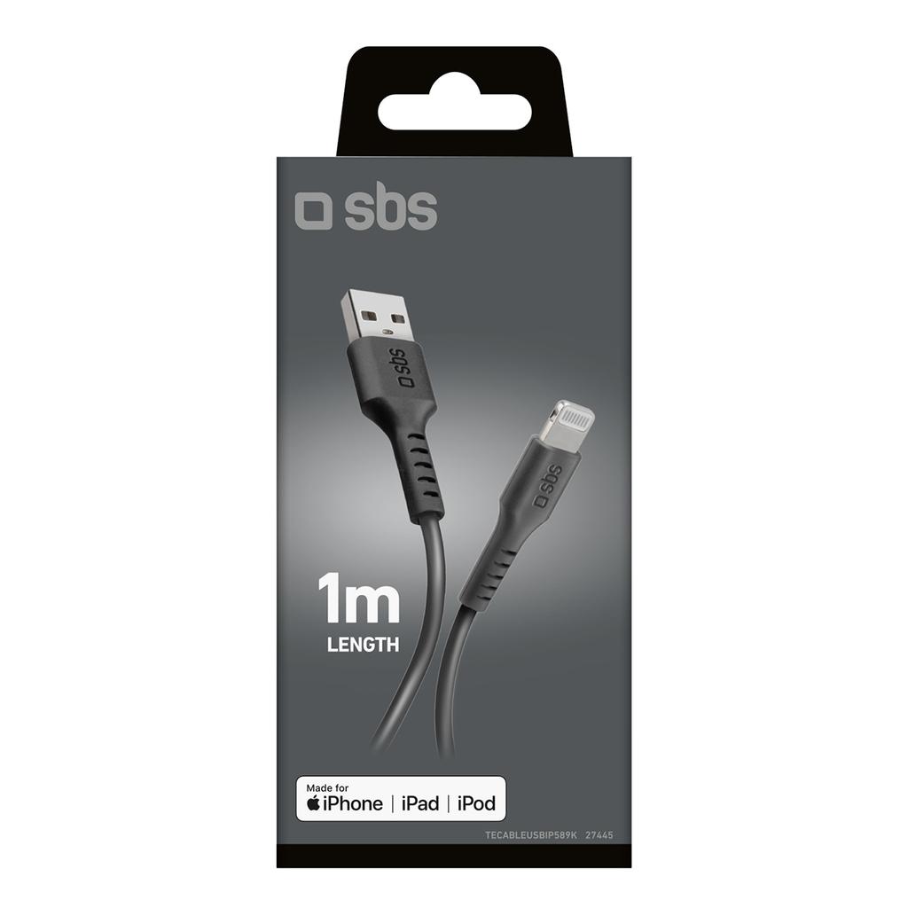 MFi Certified USB-A to iPhone Lightning Cable 1m - Black