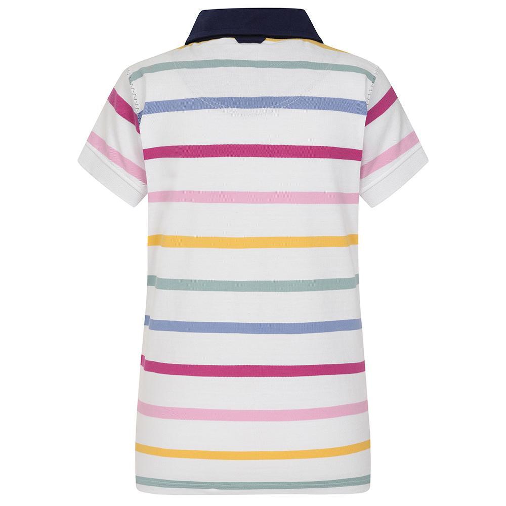 Lazy Jacks Womens/Ladies Pastel Stripes Polo Shirt