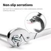 8-14/13-19/18-32mm Universal Adjustable Wrench Double-End 72-Tooth Ratchet Hook Large Opening Spanner Pipe Plumbing Repair Tool