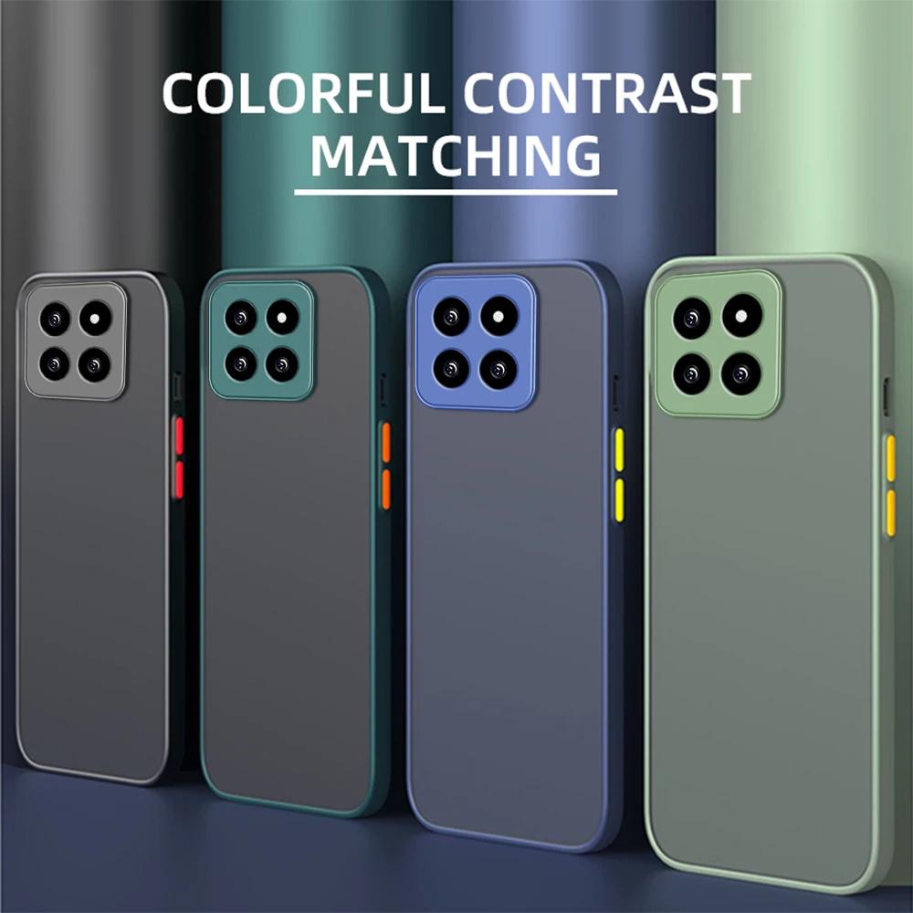 Luxury Matte Transparent Phone Case for Poco X6 Pocophone X6 Pro 5G Shockproof Cover Cases