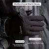 Pánské zimní nepromokavé cyklistické rukavice Outdoorové sporty Lyžování Běh Motocykl Dotyková obrazovka Fleecové rukavice Protiskluzové Teplé plné prsty