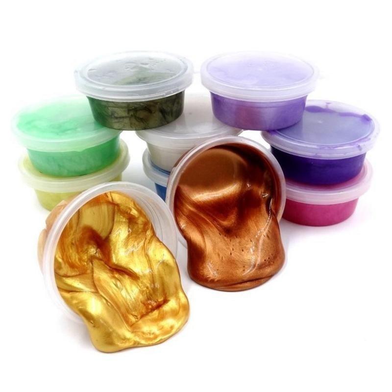 Matte Shimmer  Kids Clay Toy Fluffy Floam Slime Putty Durtend 50ml Scented Stress Relief