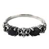 Inlaid Acrylic Imitation Black Gemstone Ring for Men and Women, Vintage Vintage Fashion and Artistic Handmade Gift