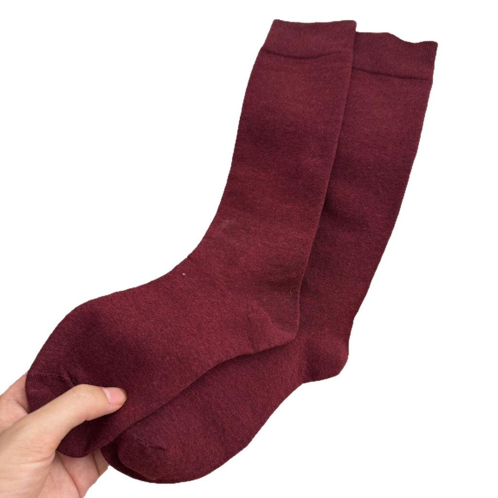 Aerobic Cotton Solid Color Boneless Calf Socks Retro Style Stockings Thin Socks