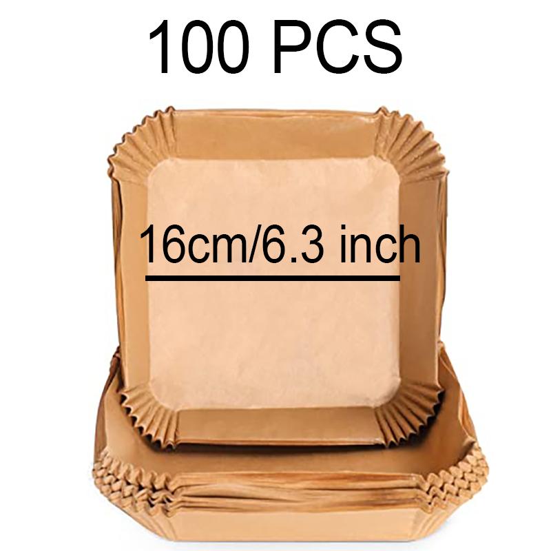 Large Air Fryer Disposable Paper Liner 23cm Non-stick Airfryer Parchment Special Baking Paper for 3-10QT Cooking/Steaming Basket